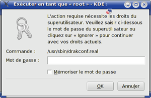 Demande mot de passe ROOT